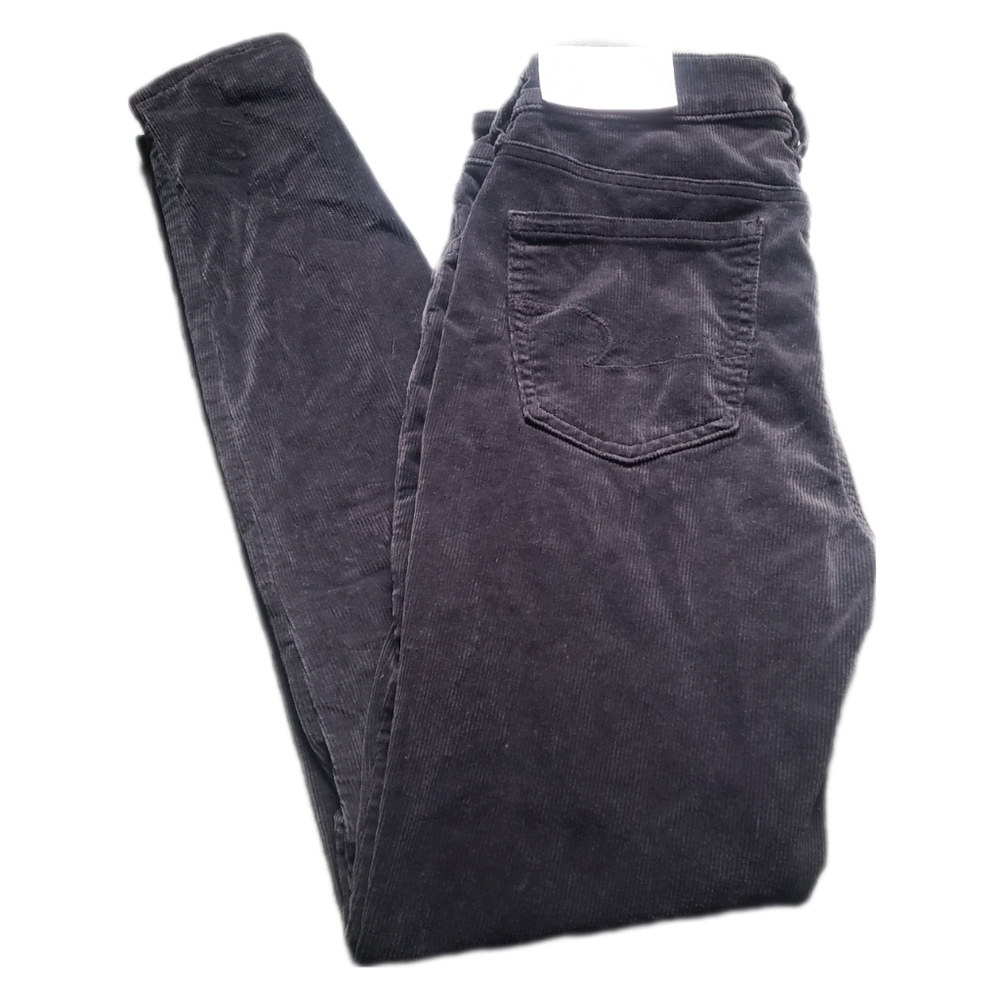 American Eagle Black Corduroy Hi-Rise Super Stretch Jegging Sz 4 27W NWT!